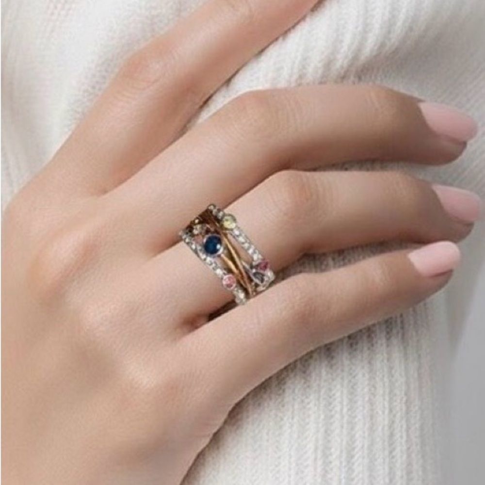 Pretty 9.25 silver ring size 8-8.5